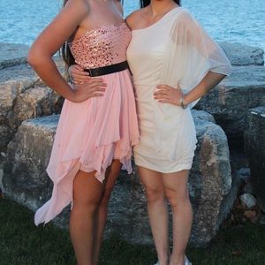 Emerald Sundae | White One-Shoulder Dress | L